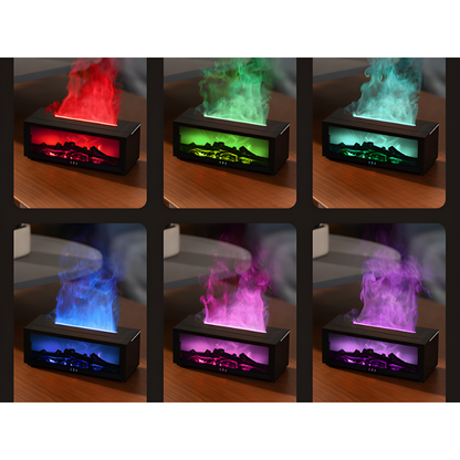 Fireplace Aroma Diffuser: Humidifier with Calm Flame Effect